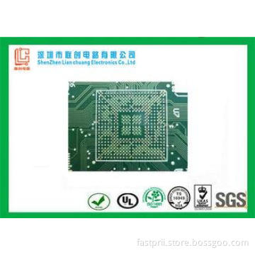 GPS board HDI multilayered pcb 6 layer green solder mask wh